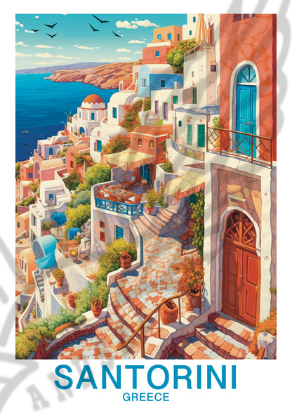 Santorini - Grecia | Travel Poster