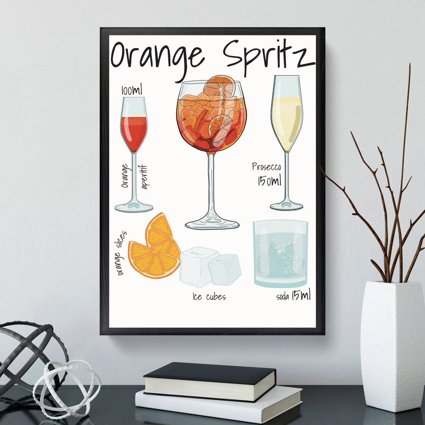 Orange Spritz Stampa Grafica Scheda Ricetta