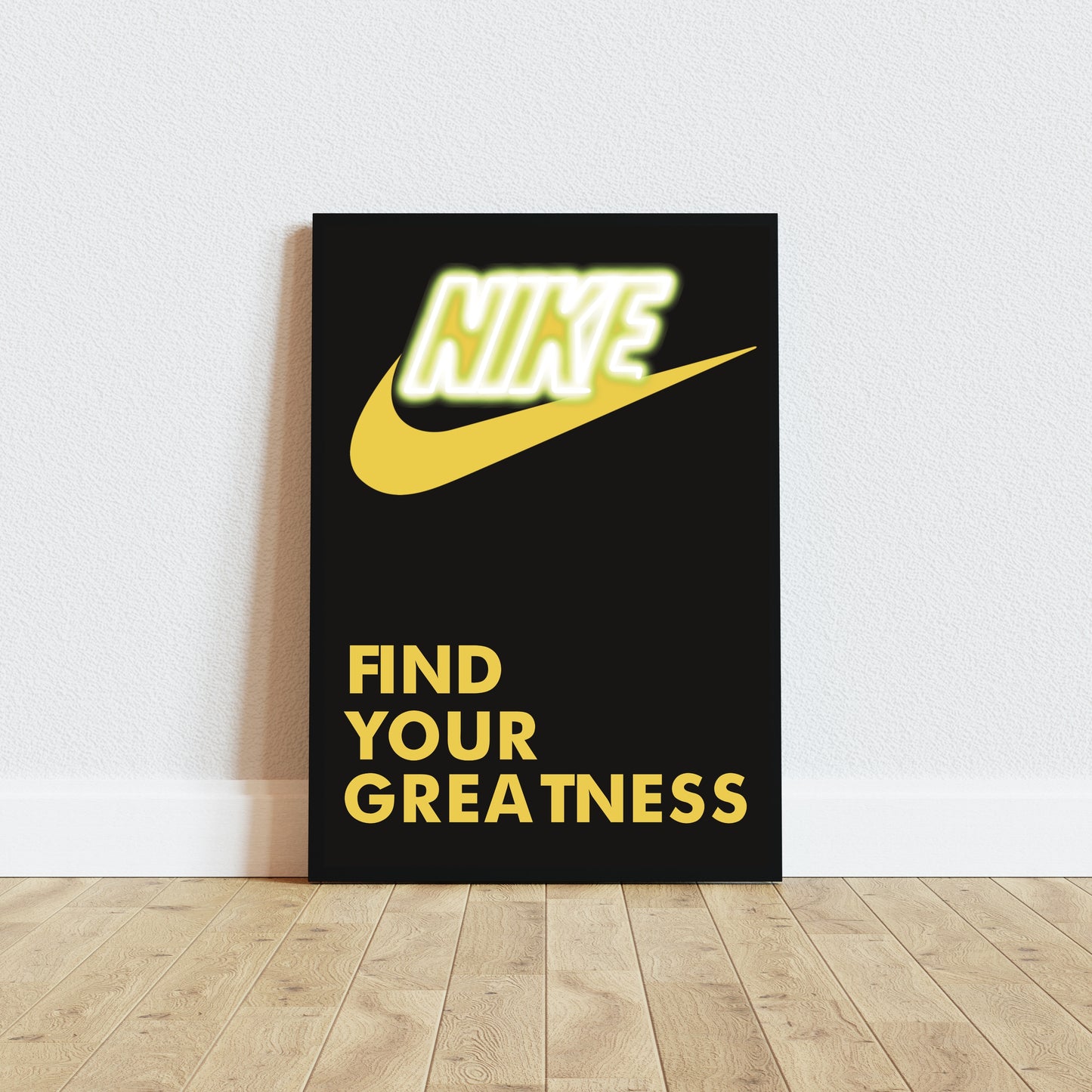 FIND YOUR GREATNESS Giallo Illustrazione Stampa Grafica Poster