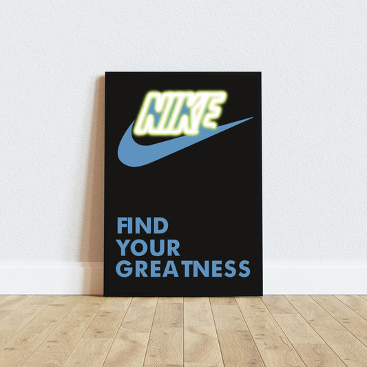 FIND YOUR GREATNESS Blu illustrazione Stampa Grafica Poster