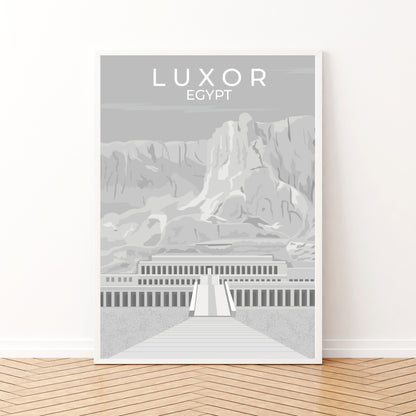 Luxor - Valle Dei Re - Egitto | Travel Poster B&N