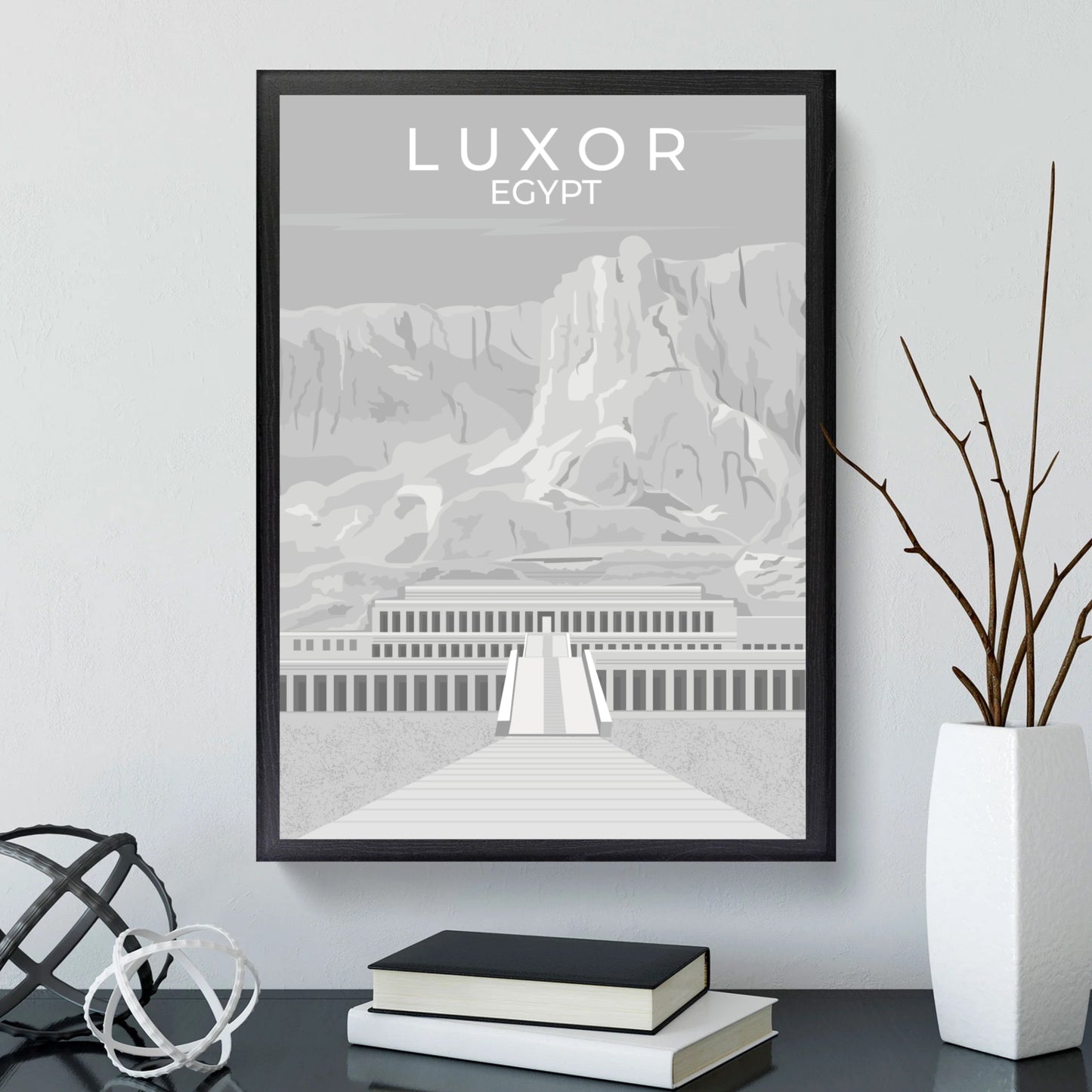 Luxor - Valle Dei Re - Egitto | Travel Poster B&N