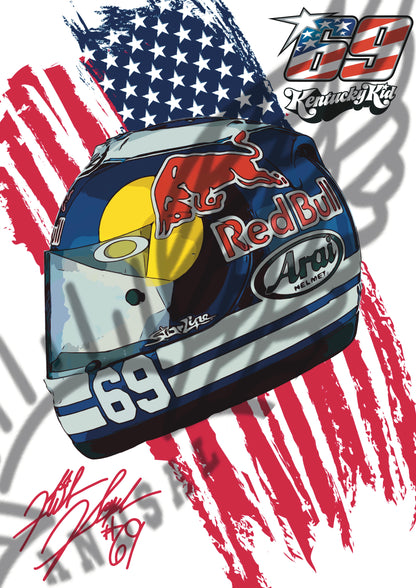 Nicky Hayden Campione Del Mondo 2006 Honda HRC211V Casco Autografo