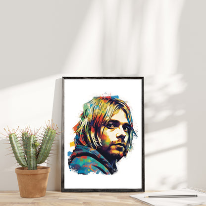 Kurt Cobain | NIRVANA | Watercolor Poster