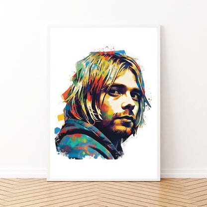 Kurt Cobain | NIRVANA | Watercolor Poster