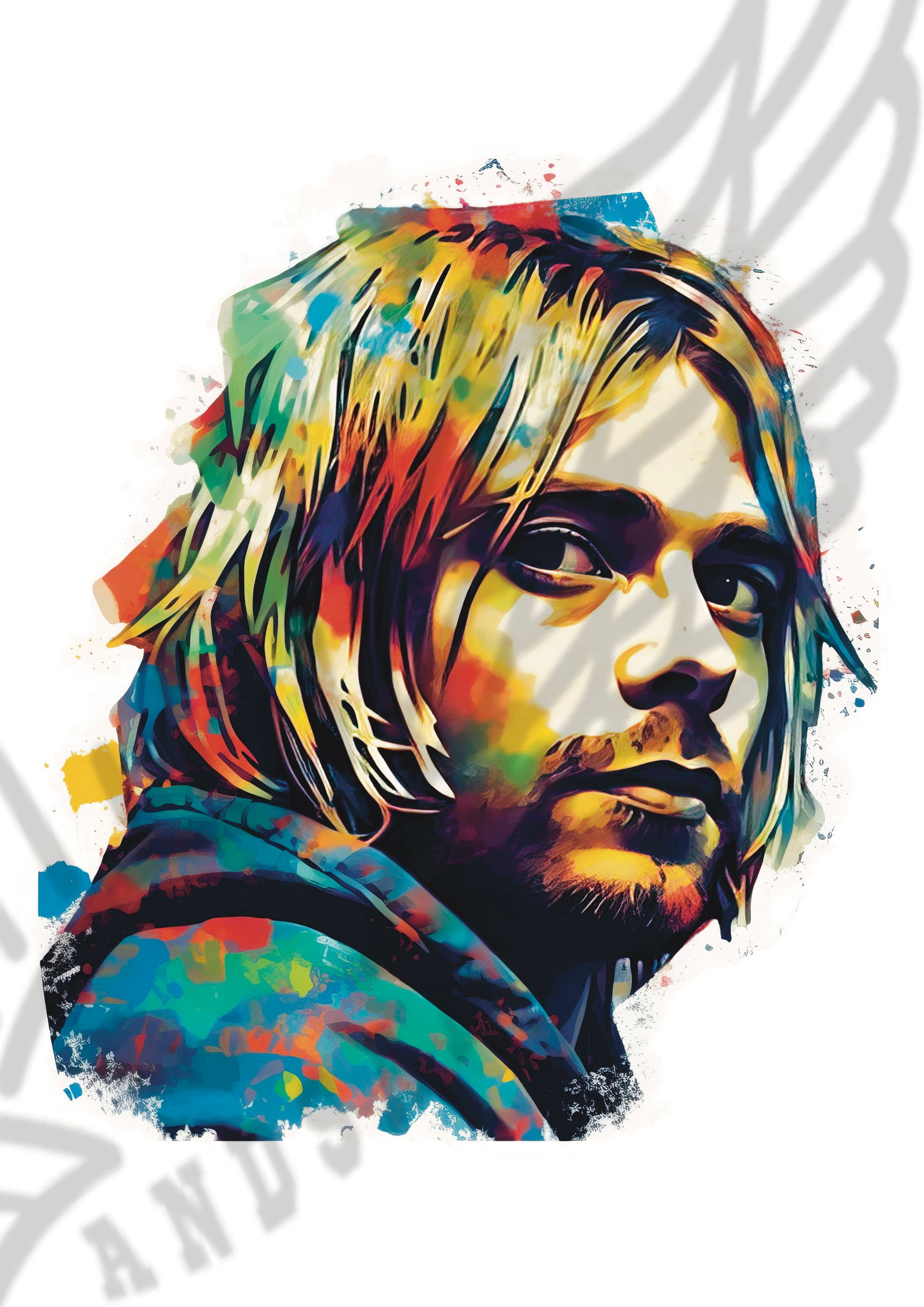 Kurt Cobain | NIRVANA | Watercolor Poster