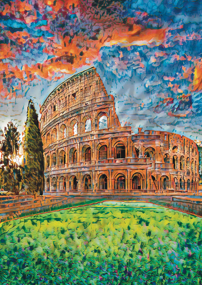 Colosseo ROMA |TRAVEL POSTER | WATERCOLOR