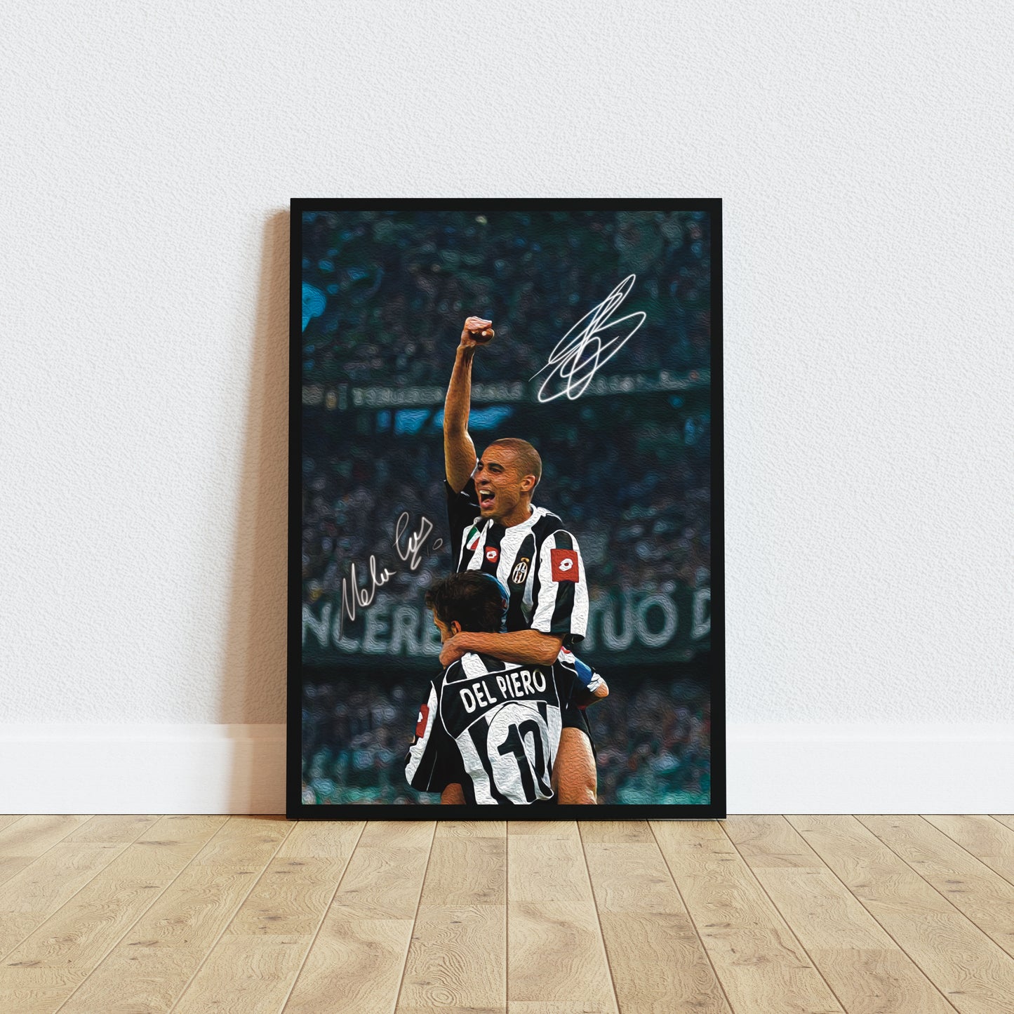 Del Piero & Trezeguet JUVENTUS Watercolor Signature