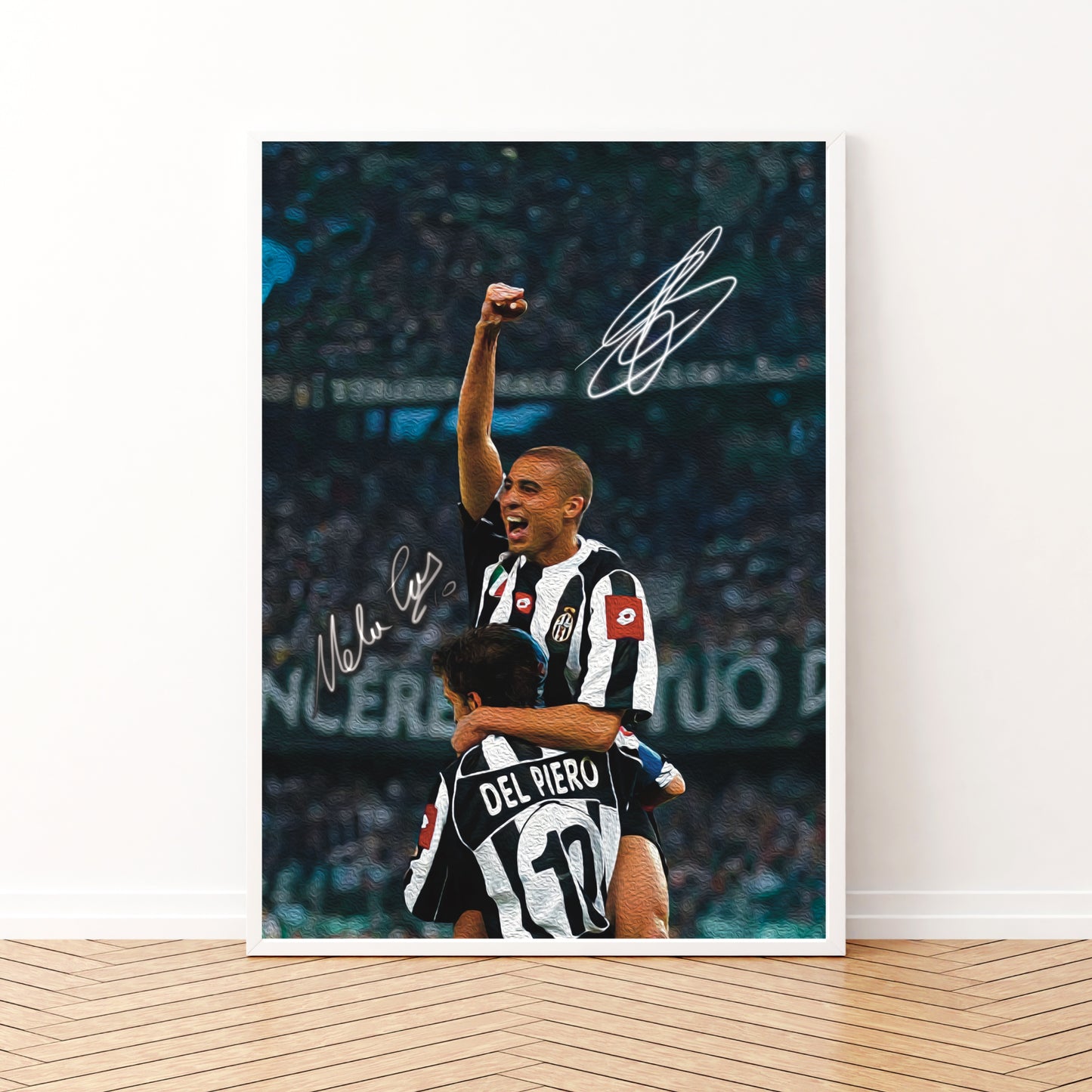 Del Piero & Trezeguet JUVENTUS Watercolor Signature