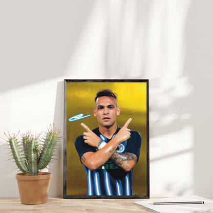 Lautaro Martinez INTER Watercolor Signature