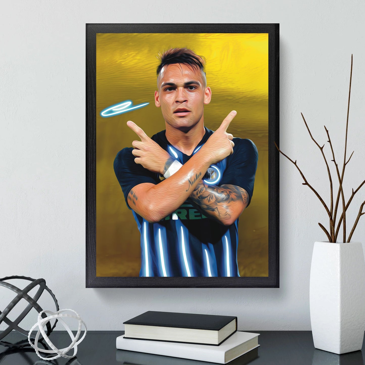 Lautaro Martinez INTER Watercolor Signature