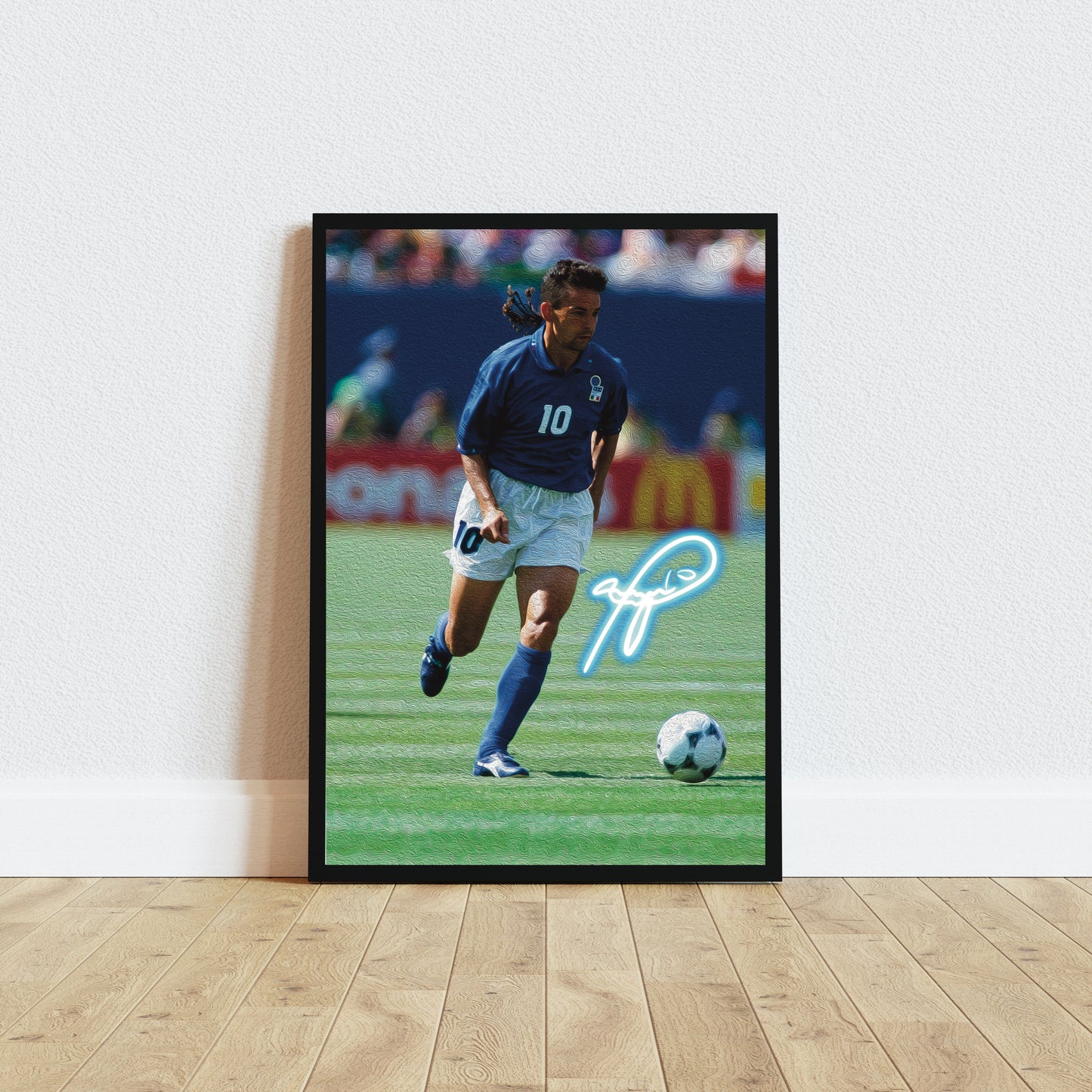 Roberto Baggio ITALIA Watercolor Signature