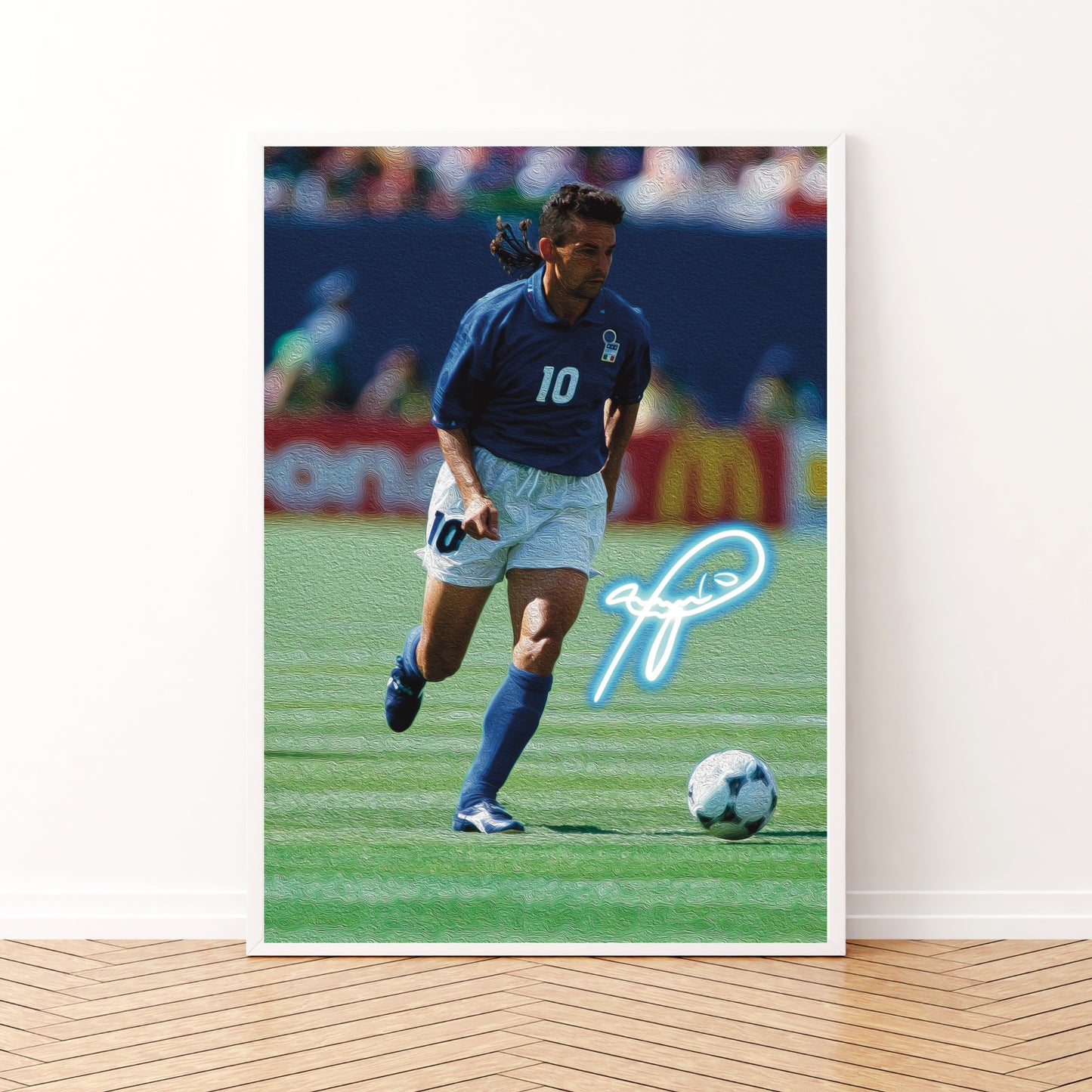 Roberto Baggio ITALIA Watercolor Signature