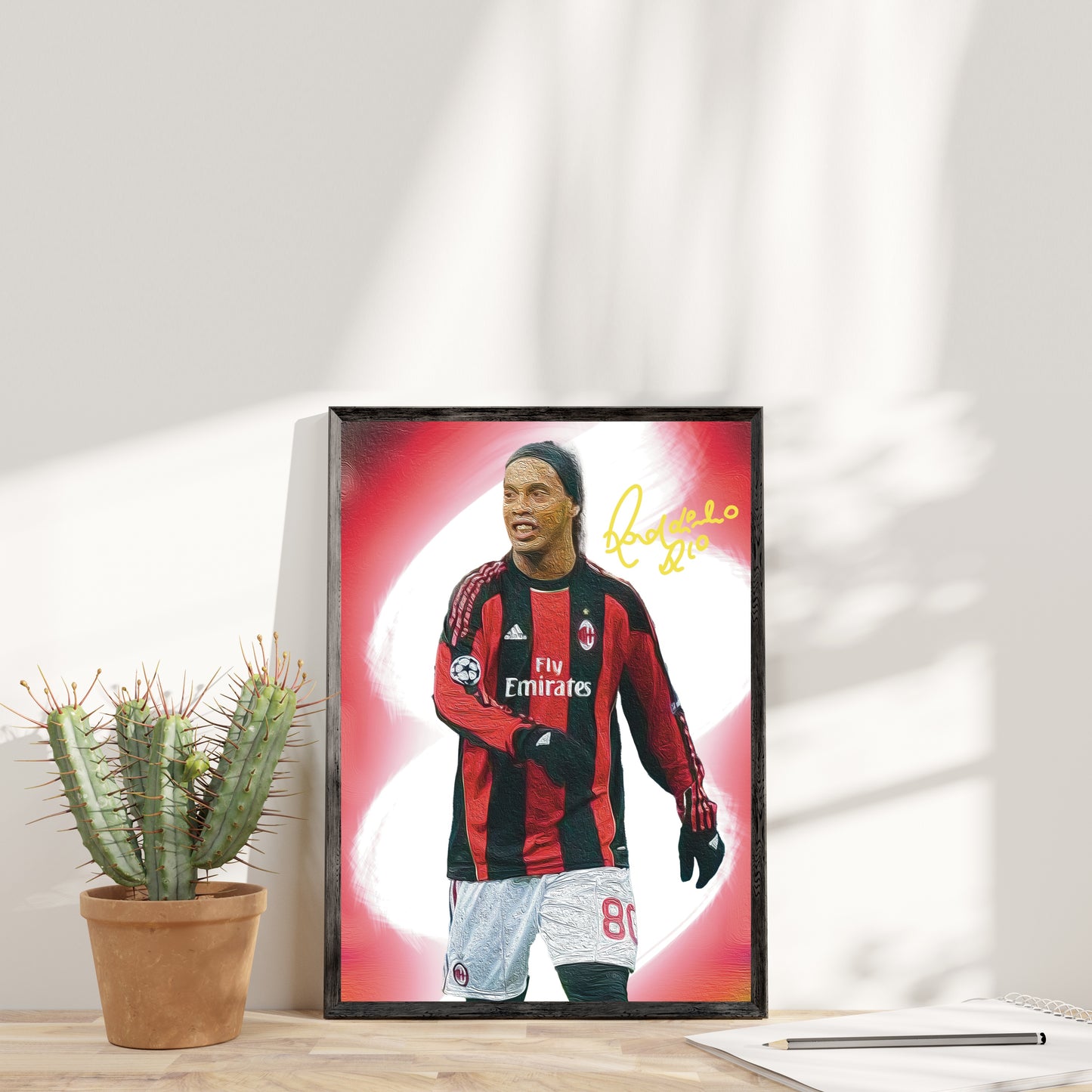 Ronaldinho Milan Watercolor Signature