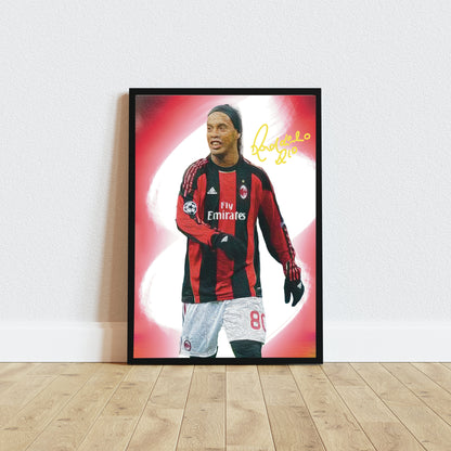 Ronaldinho Milan Watercolor Signature