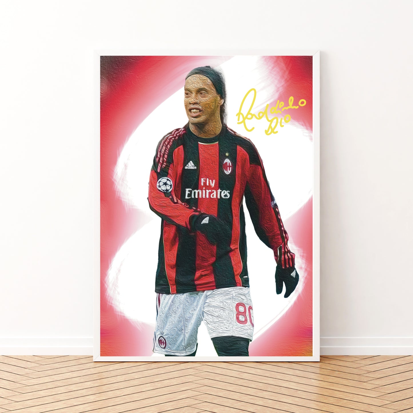 Ronaldinho Milan Watercolor Signature