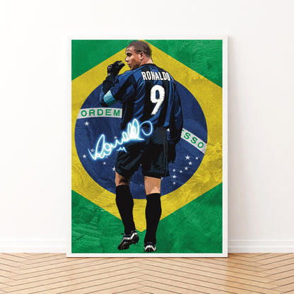 RONALDO INTER 9 Watercolor Signature