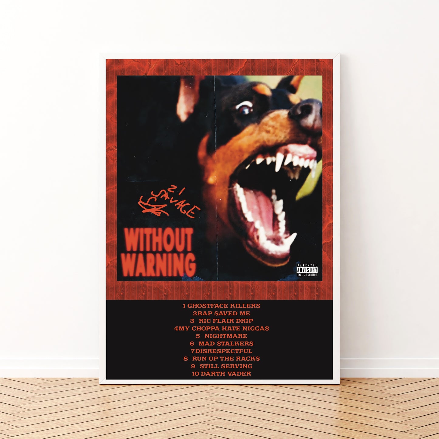 21 Savage WITHOUT WARNING Album Cover Music Poster