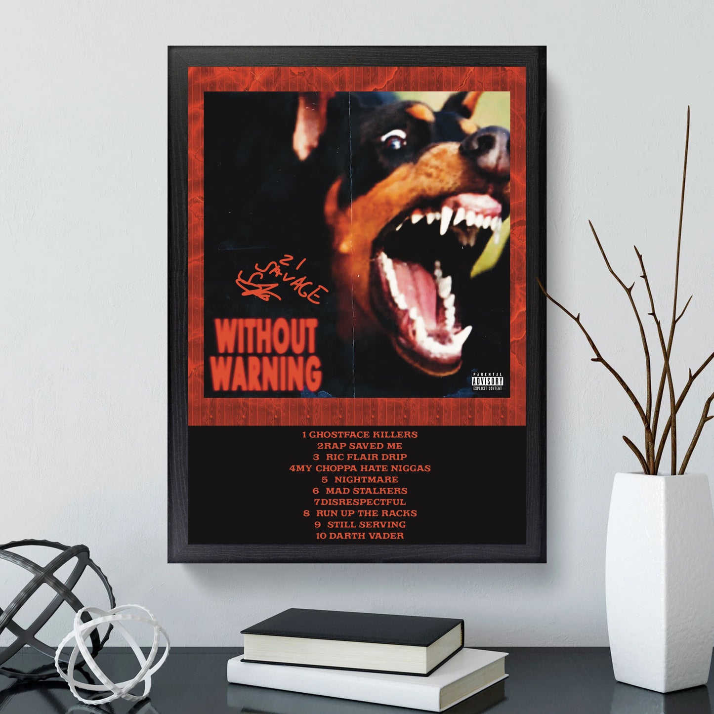 21 Savage WITHOUT WARNING Album Cover Music Poster