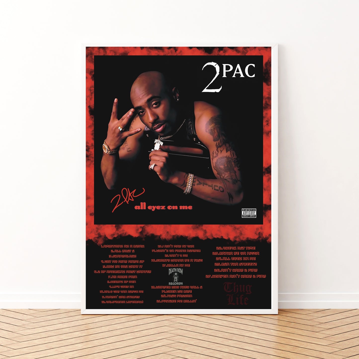 Tupac - All Eyez On Me 1996  Album Cover Music Poster