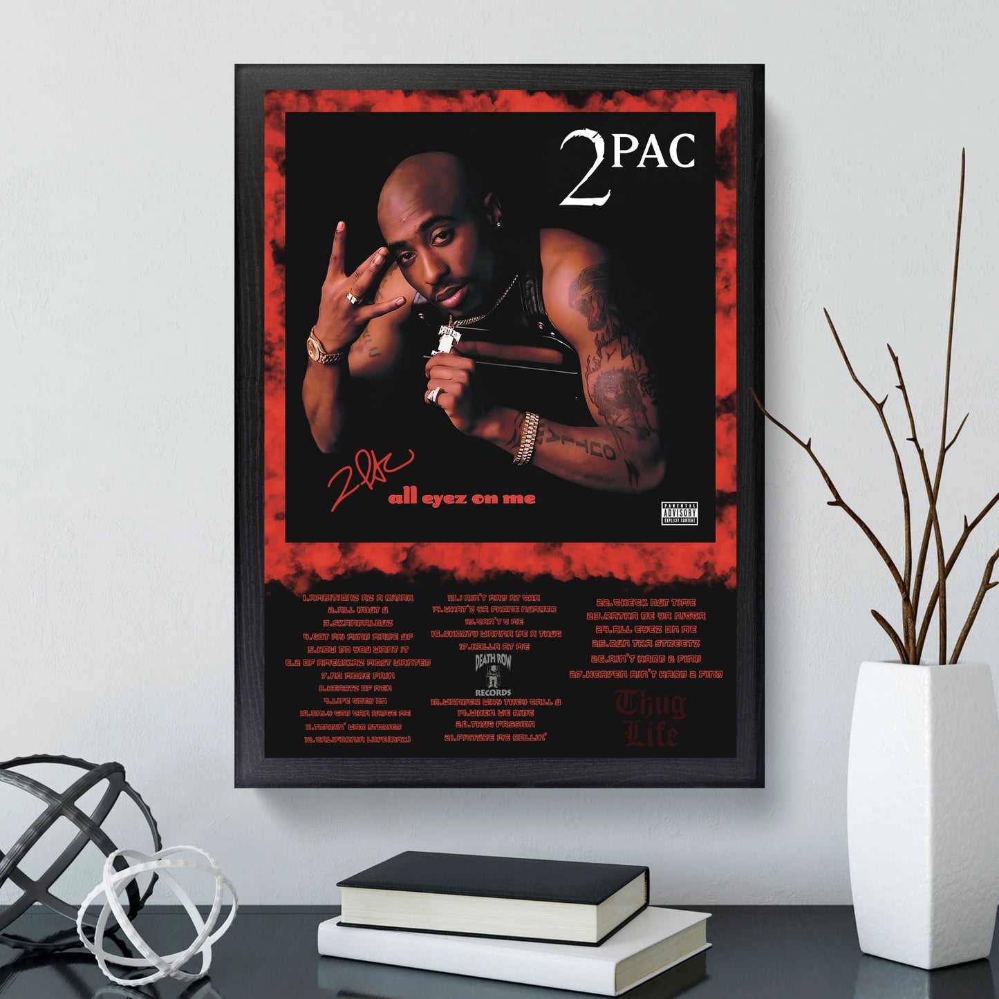 Tupac - All Eyez On Me 1996  Album Cover Music Poster