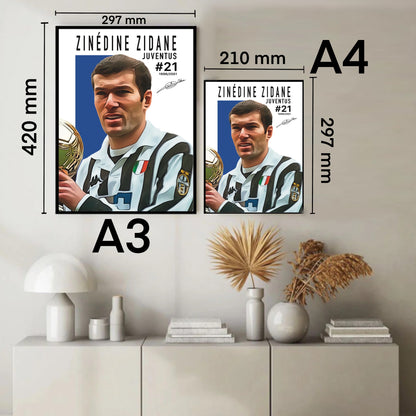 Zinédine Zidane Juventus Portrait Autograph Edition Serie A