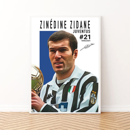 Zinédine Zidane Juventus Portrait Autograph Edition Serie A