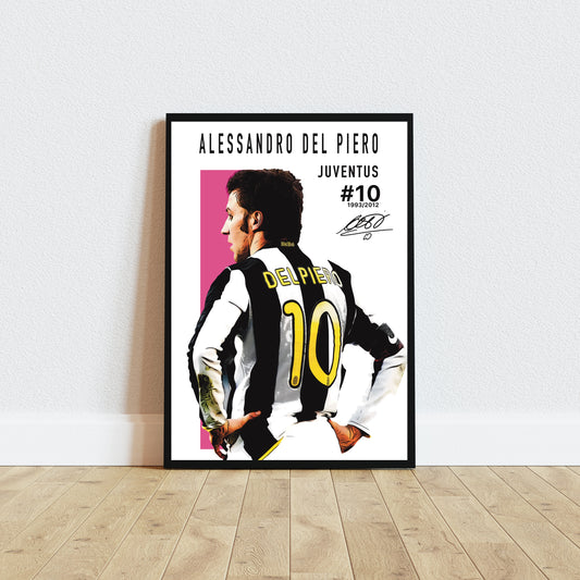 Alessandro Del Piero Juventus Portrait Autograph Edition Serie A