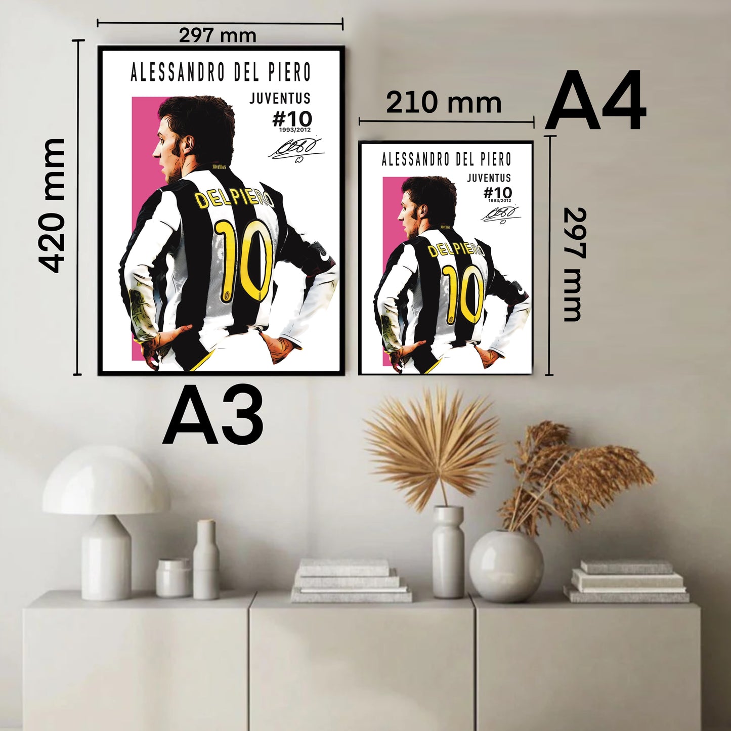 Alessandro Del Piero Juventus Portrait Autograph Edition Serie A