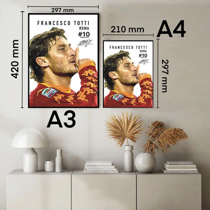 Francesco Totti Roma Portrait Autograph Edition Serie A