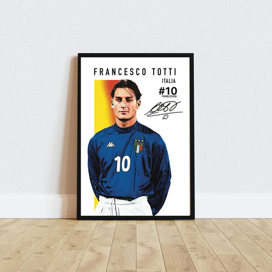 Francesco Totti Italia Portrait Autograph Edition Serie A & Mondiali