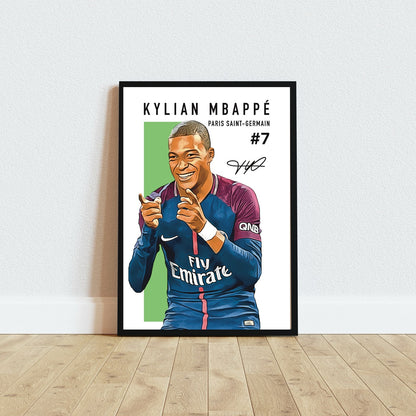 Kylian Mbappé PSG Portrait Autograph Edition Ligue 1