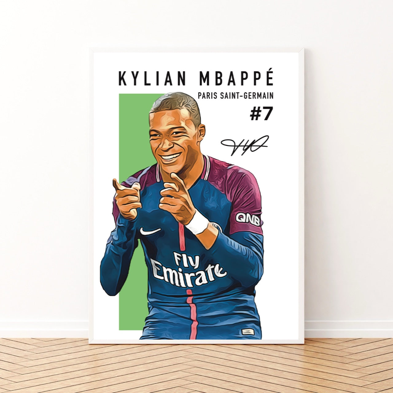 Kylian Mbappé PSG Portrait Autograph Edition Ligue 1