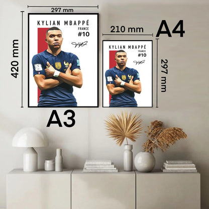 Kylian Mbappé Francia Portrait Autograph Edition World Cup