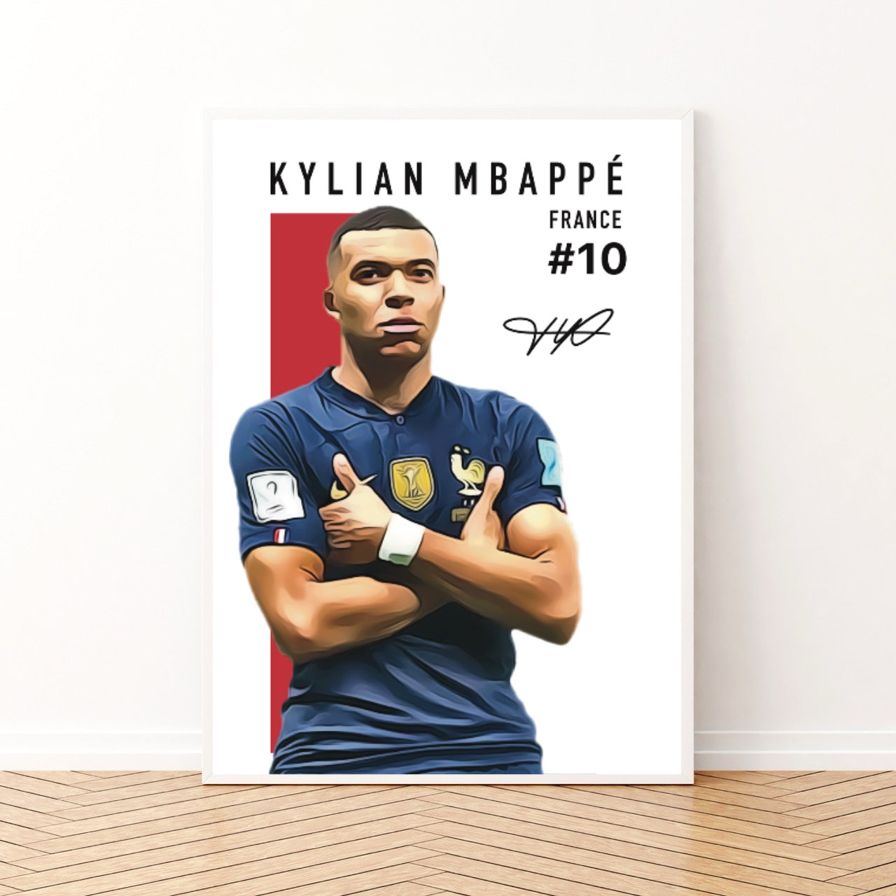 Kylian Mbappé Francia Portrait Autograph Edition World Cup