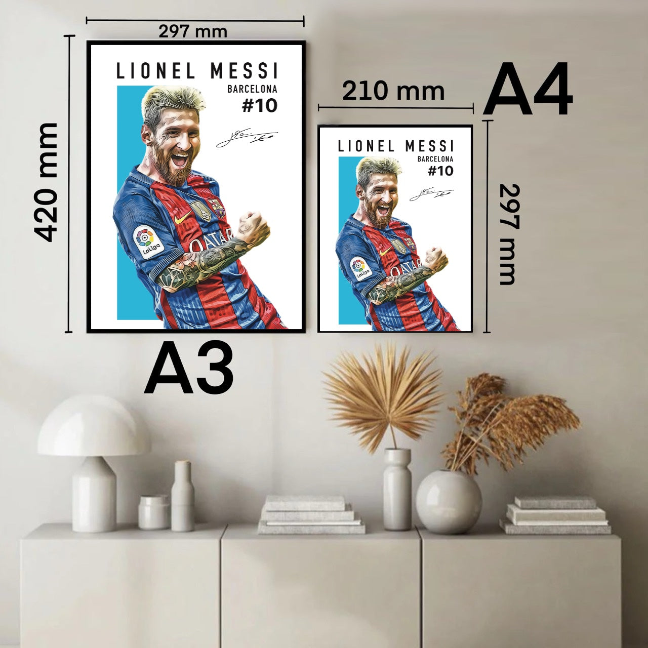 Lionel Messi Barcelona Portrait Autograph Edition La Liga