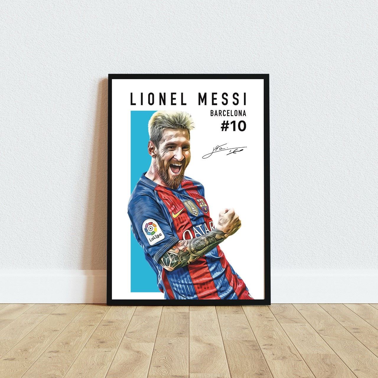 Lionel Messi Barcelona Portrait Autograph Edition La Liga