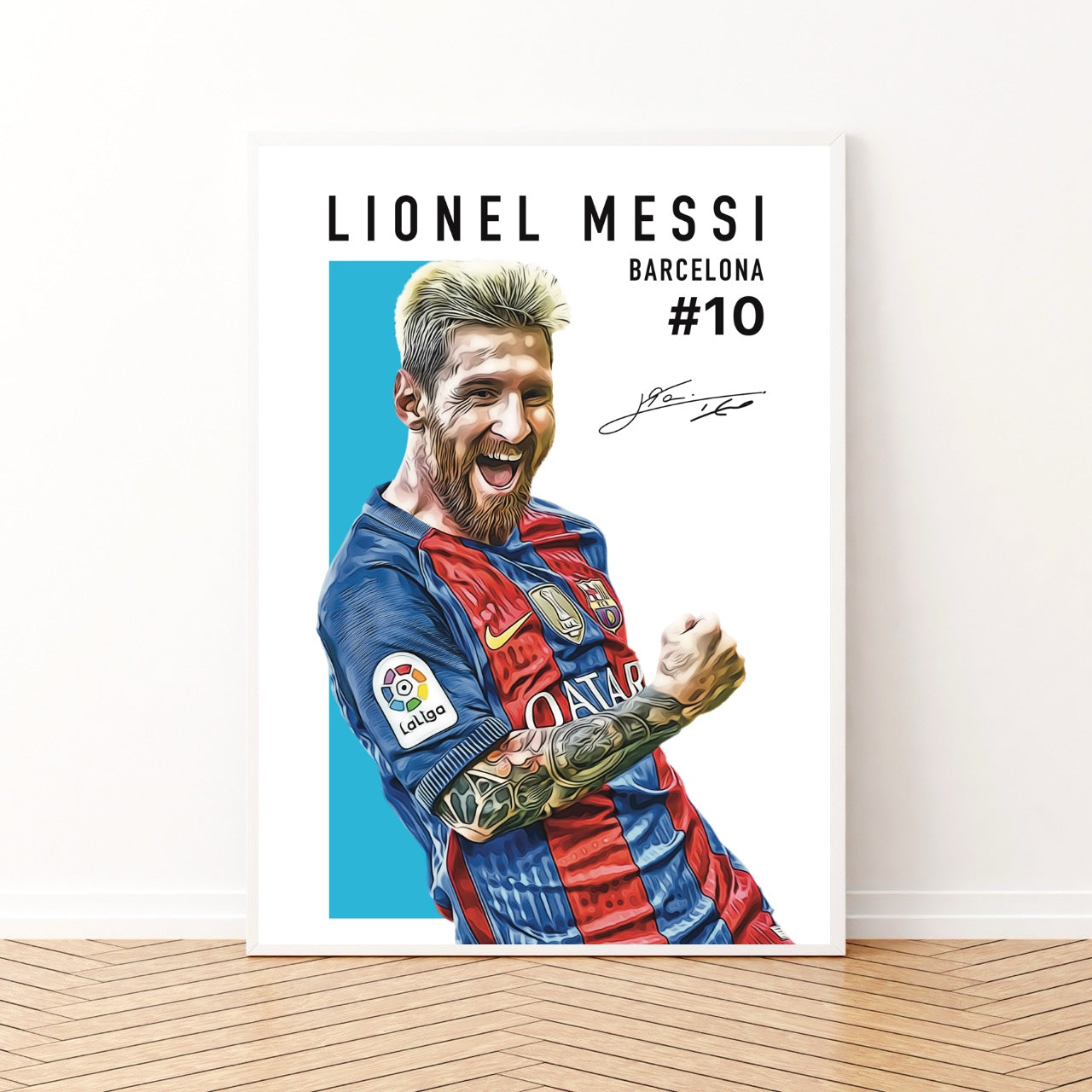 Lionel Messi Barcelona Portrait Autograph Edition La Liga