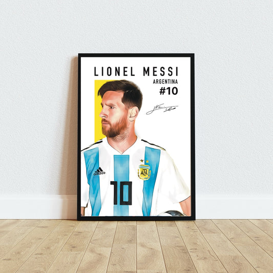 Lionel Messi Argentina Portrait Autograph Edition World Cup and Copa America