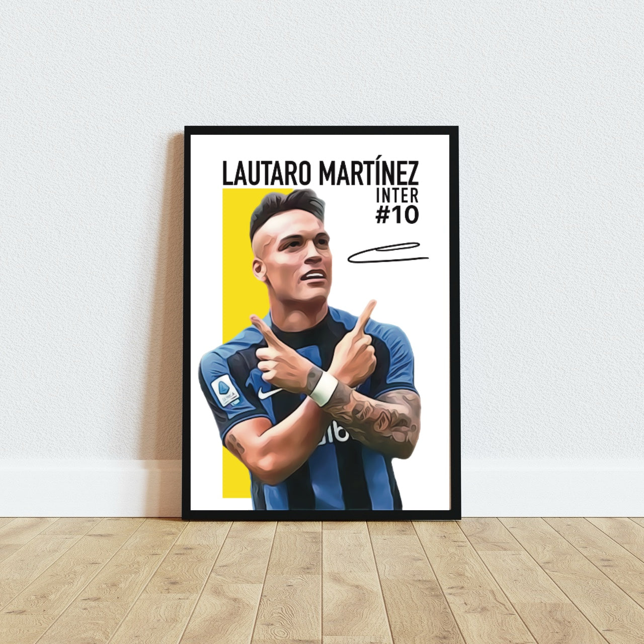 Lautaro Martinez Inter Portrait Autograph Edition Serie A