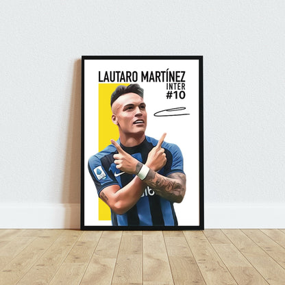 Lautaro Martinez Inter Portrait Autograph Edition Serie A