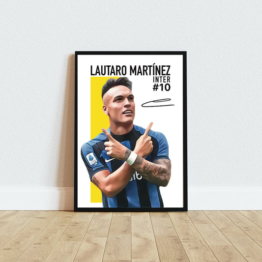 Lautaro Martinez Inter Portrait Autograph Edition Serie A