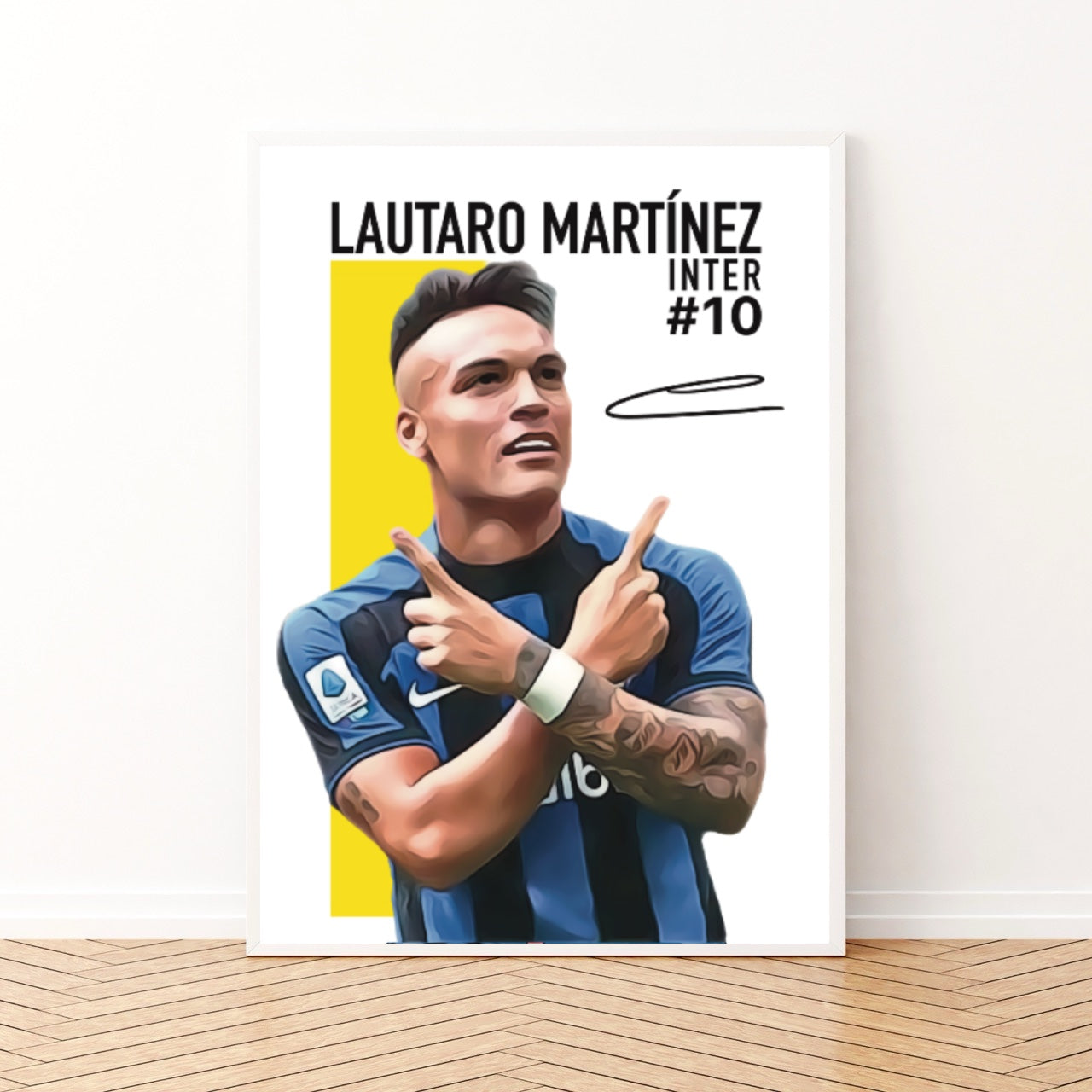 Lautaro Martinez Inter Portrait Autograph Edition Serie A