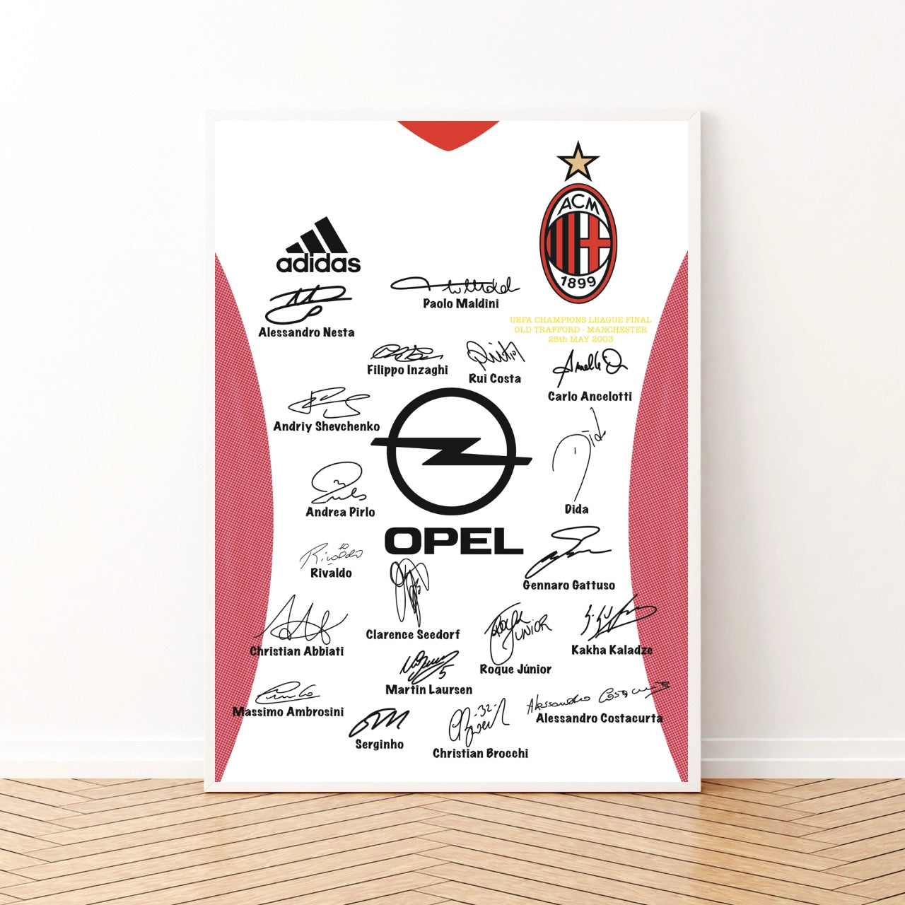 Milan Campione Champions League 2003 Vs Juventus Maglia Squadra Autografi Squadra Collezione