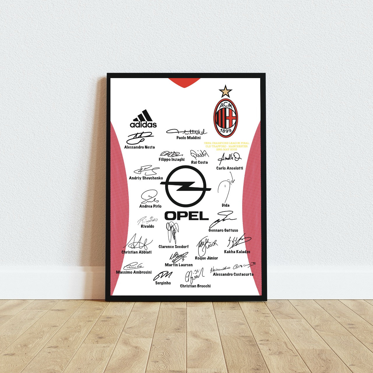 Milan Campione Champions League 2003 Vs Juventus Maglia Squadra Autografi Squadra Collezione