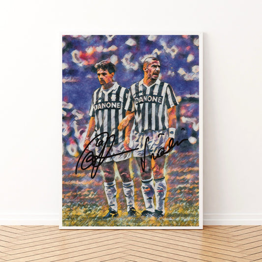 Roberto Baggio & Gianluca Vialli JUVENTUS Autografo Signature Series