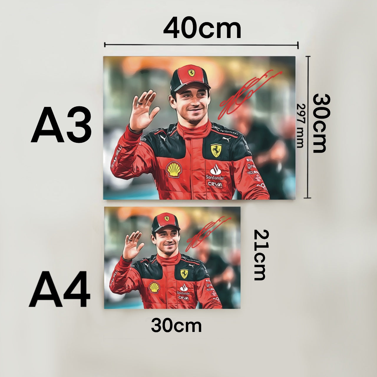 Charles Leclerc FERRARI Formula 1 Autografo Signature Series