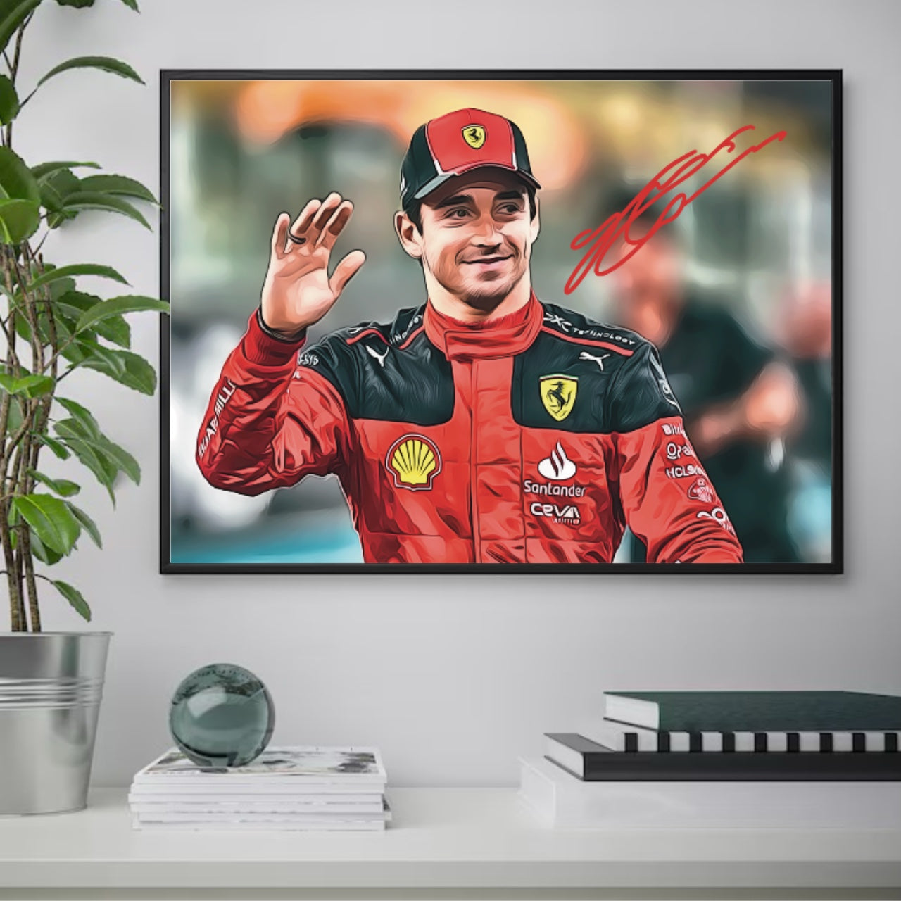 Charles Leclerc FERRARI Formula 1 Autografo Signature Series