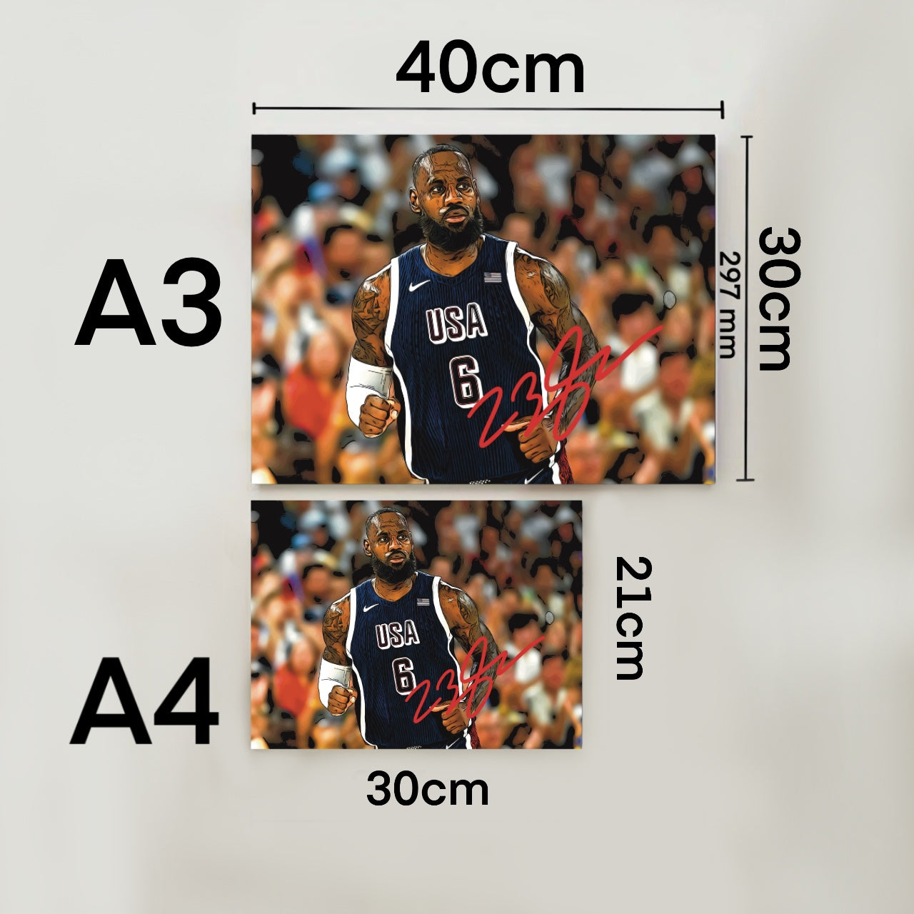 LeBron James Olimpiadi Parigi 2024 Team USA Autografo Signature Series