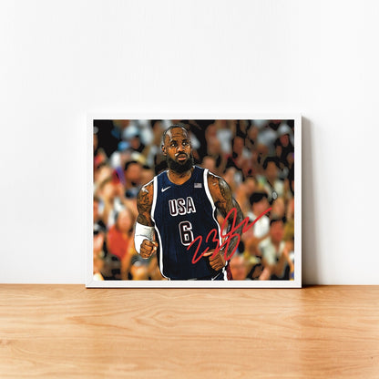 LeBron James Olimpiadi Parigi 2024 Team USA Autografo Signature Series